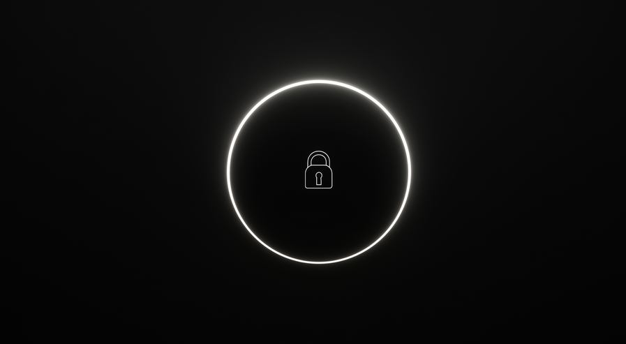 Kreis mit Sicherheitsschloss