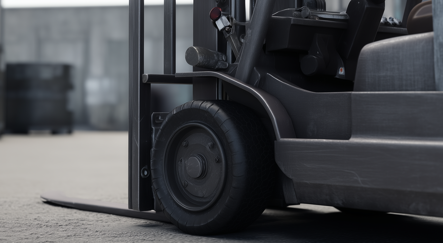 Forklift in operation