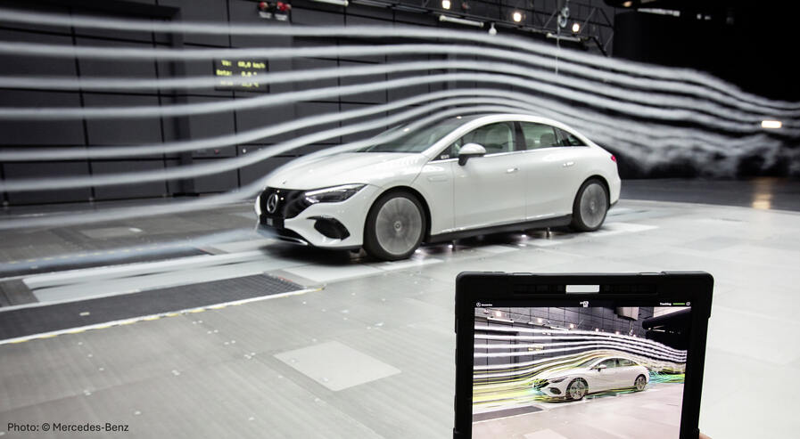 Windkanalwaage im Labor