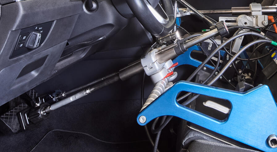 Robot controls vehicle with precision