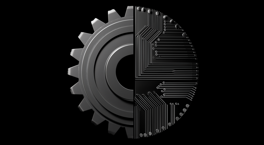 Gear with circuit board