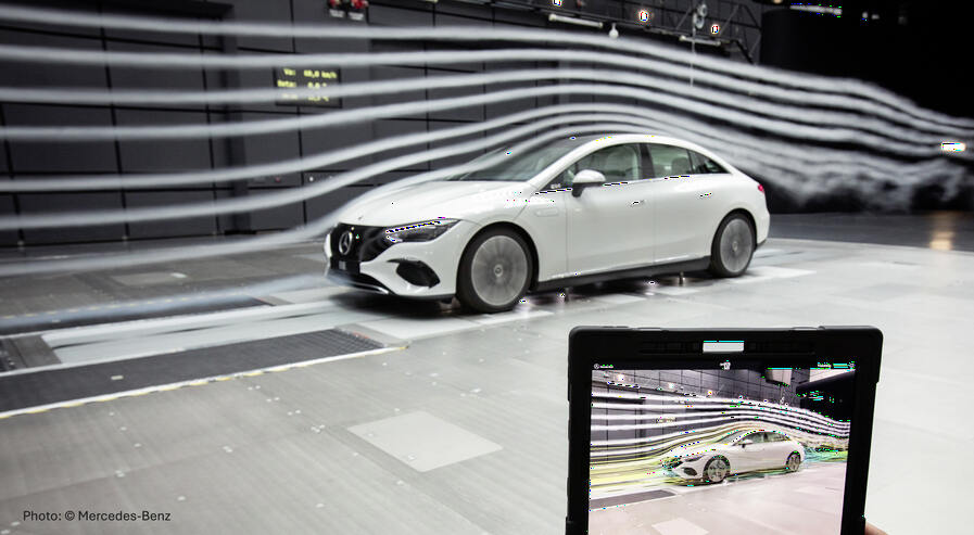 Strömungsanalyse im Windkanal