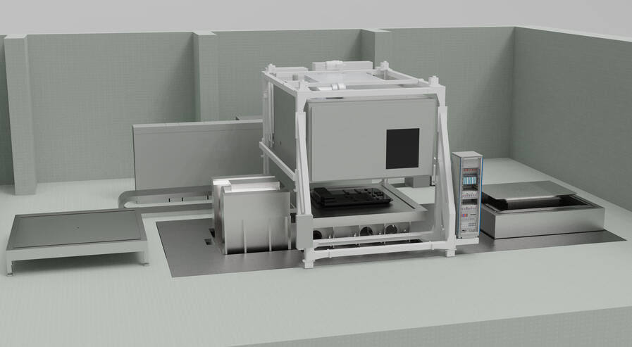 3D model of a test bench