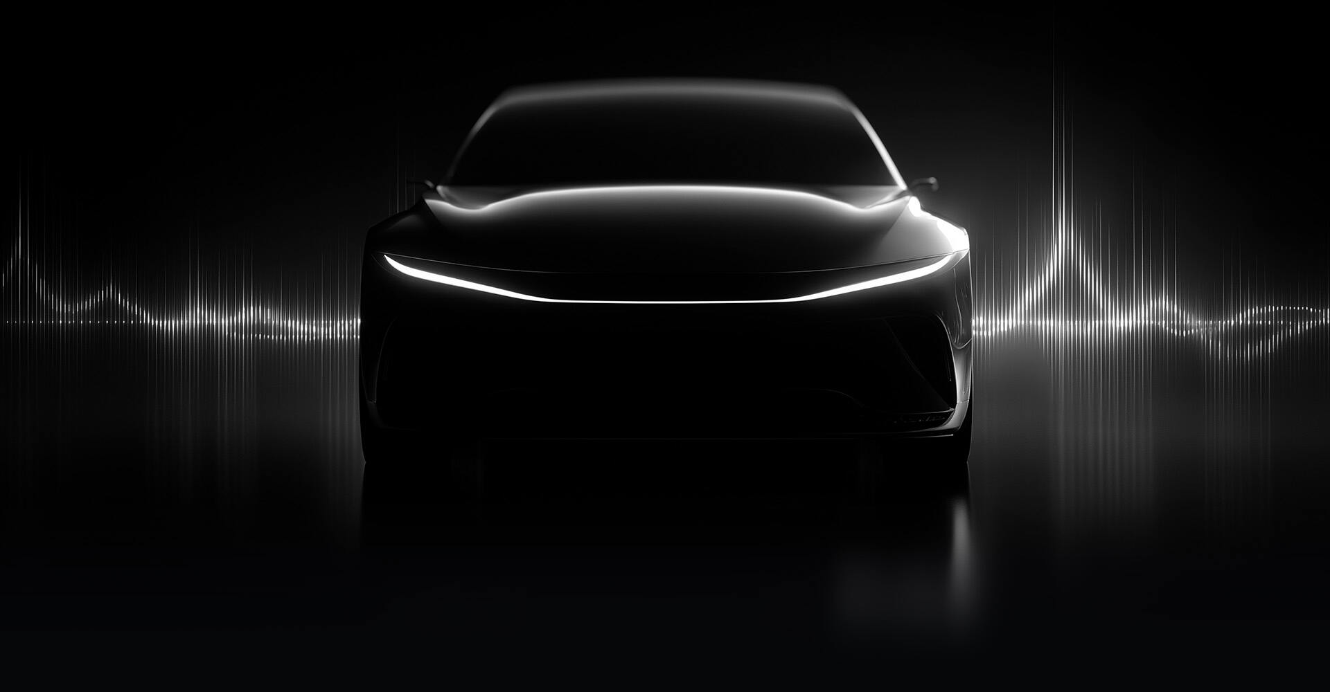 Vehicle with vibration curve in the background