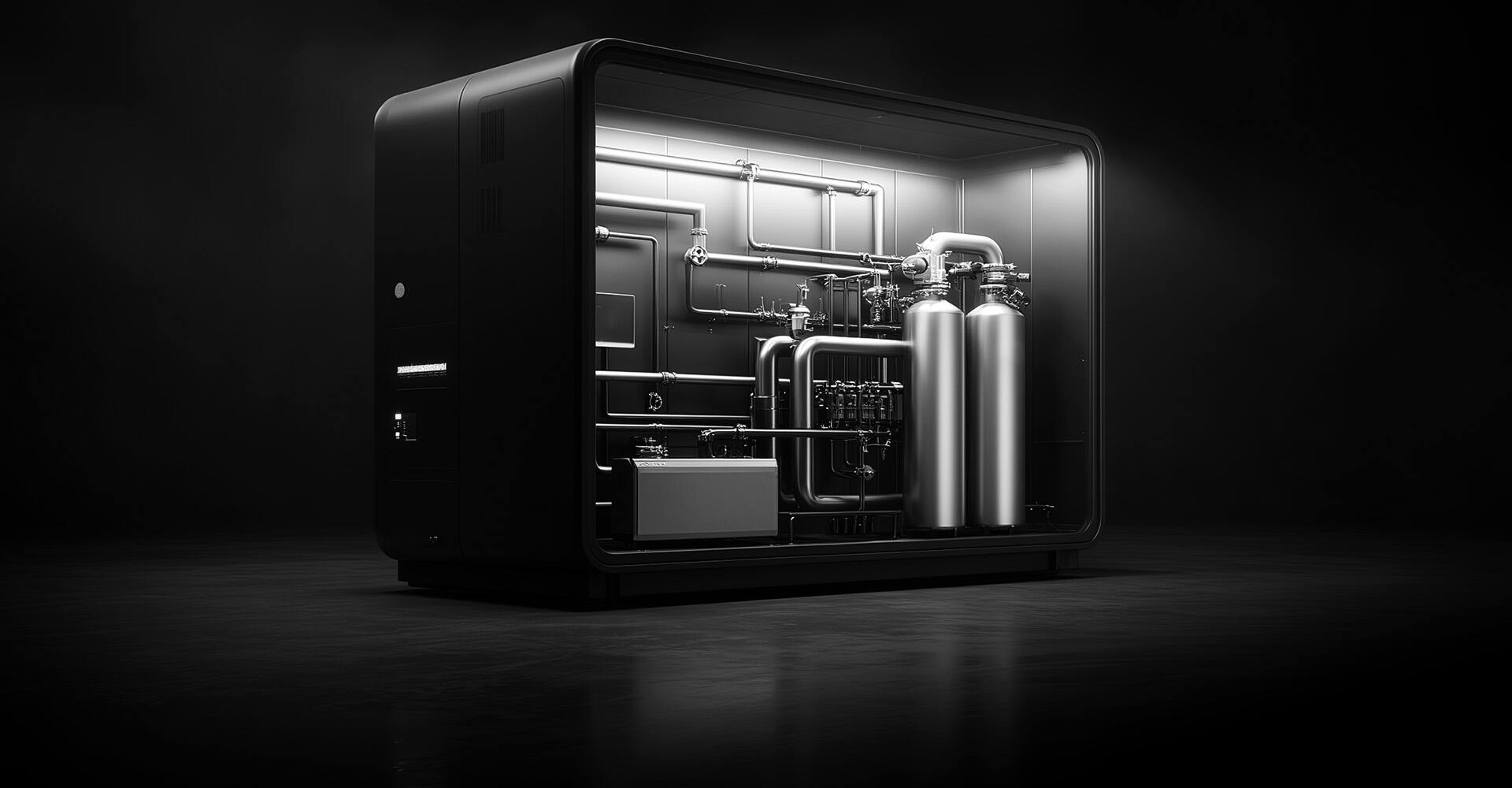 Wasserstoffcontainer mit Prüftechnik